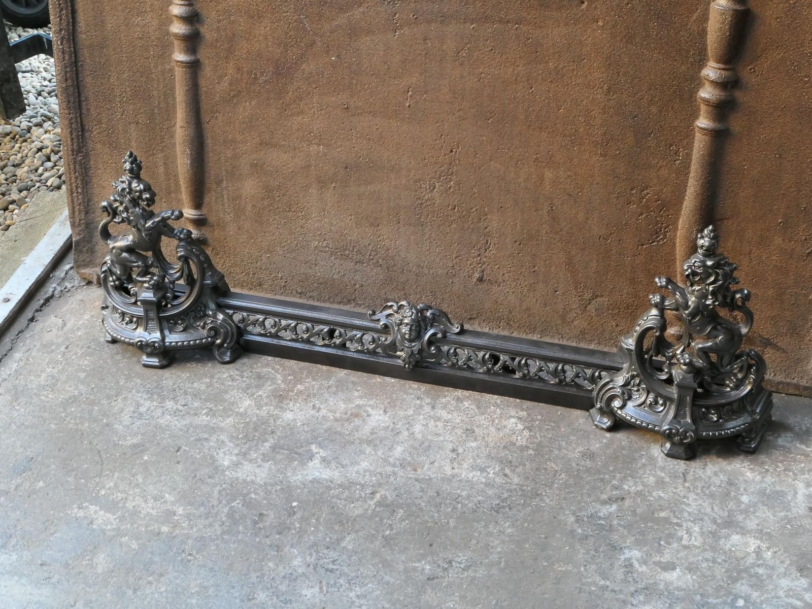Antique French Fireplace Fender, 19th Century photo Home Fixtures