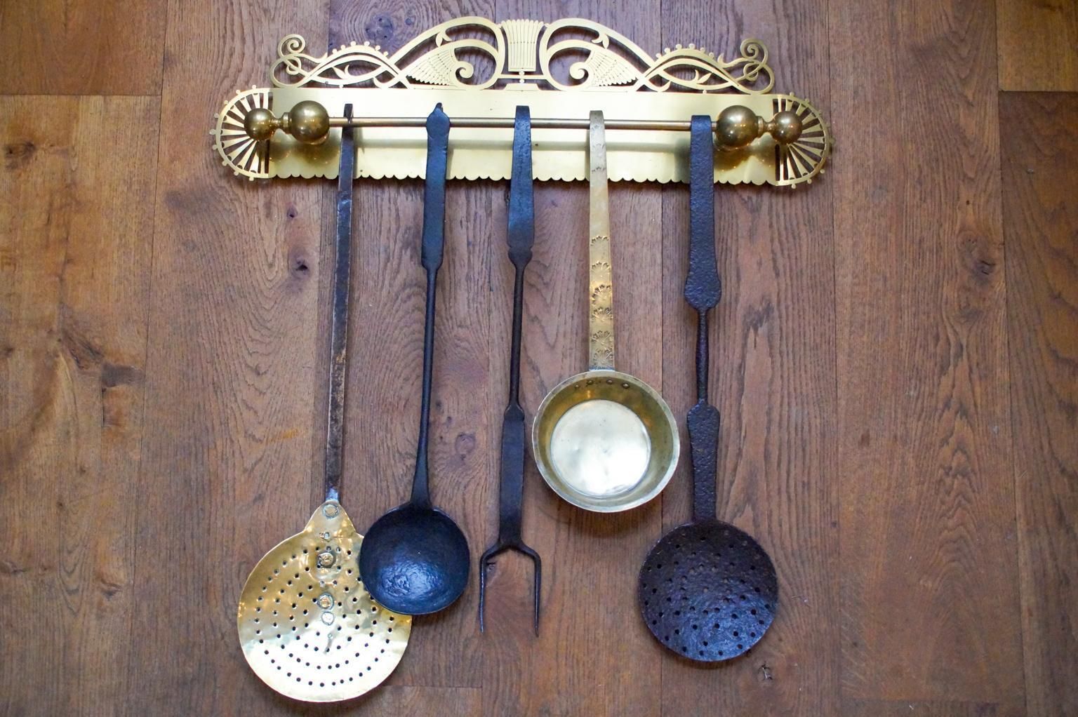 Antique Dutch Fireplace Tool Set, Fire Tools, 18th 19th Century photo furniture