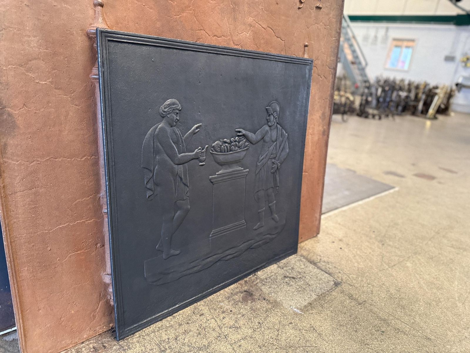 photo furniture 19th Century French 'Roman Scene' Fireback / Backsplash, Napoleon III Period