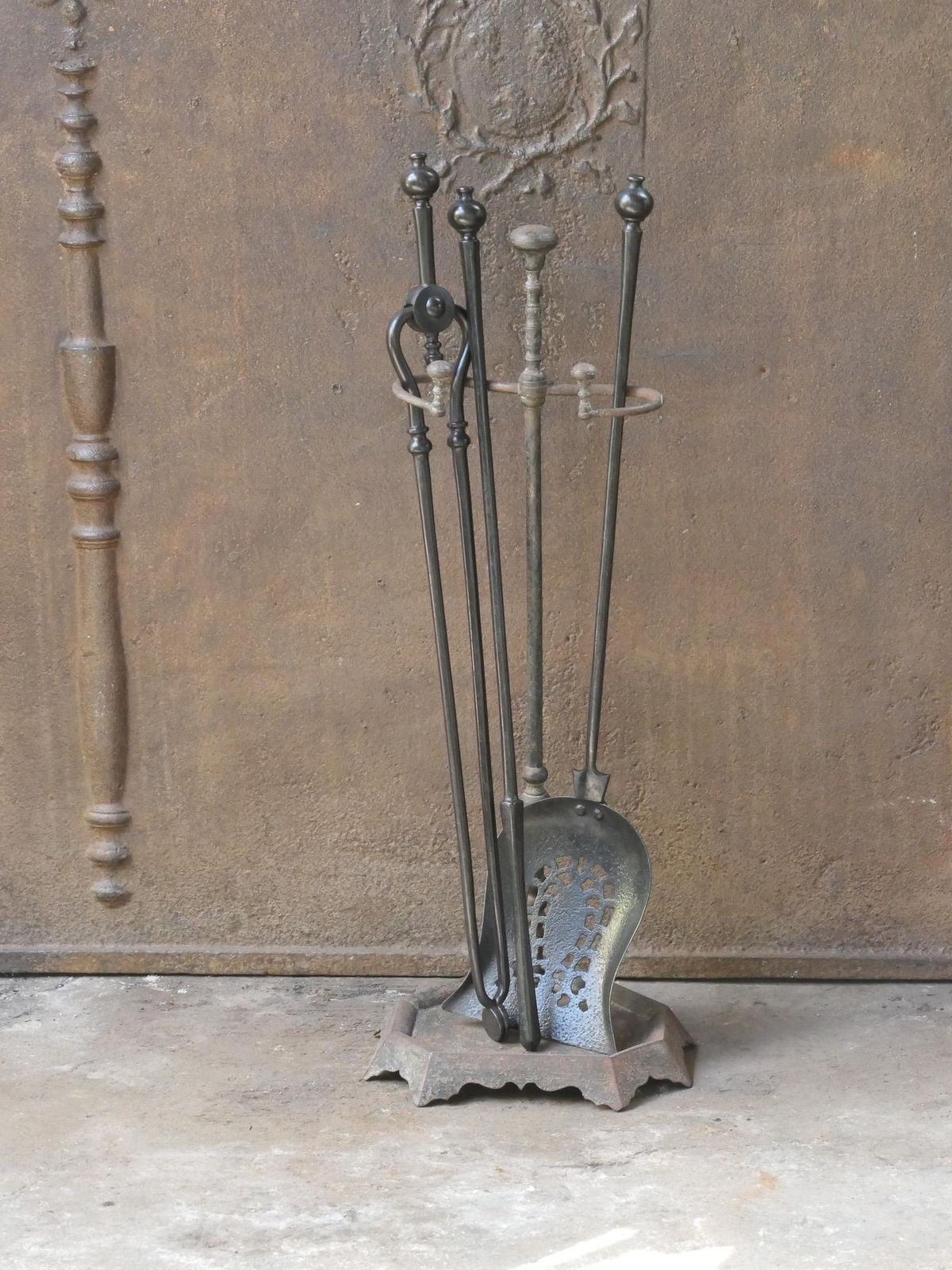 English Victorian Fireplace Tools Or Companion Set, 19th Century photo furniture
