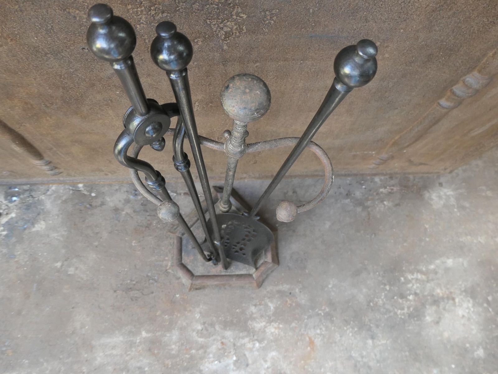 English Victorian Fireplace Tools Or Companion Set, 19th Century photo vintage