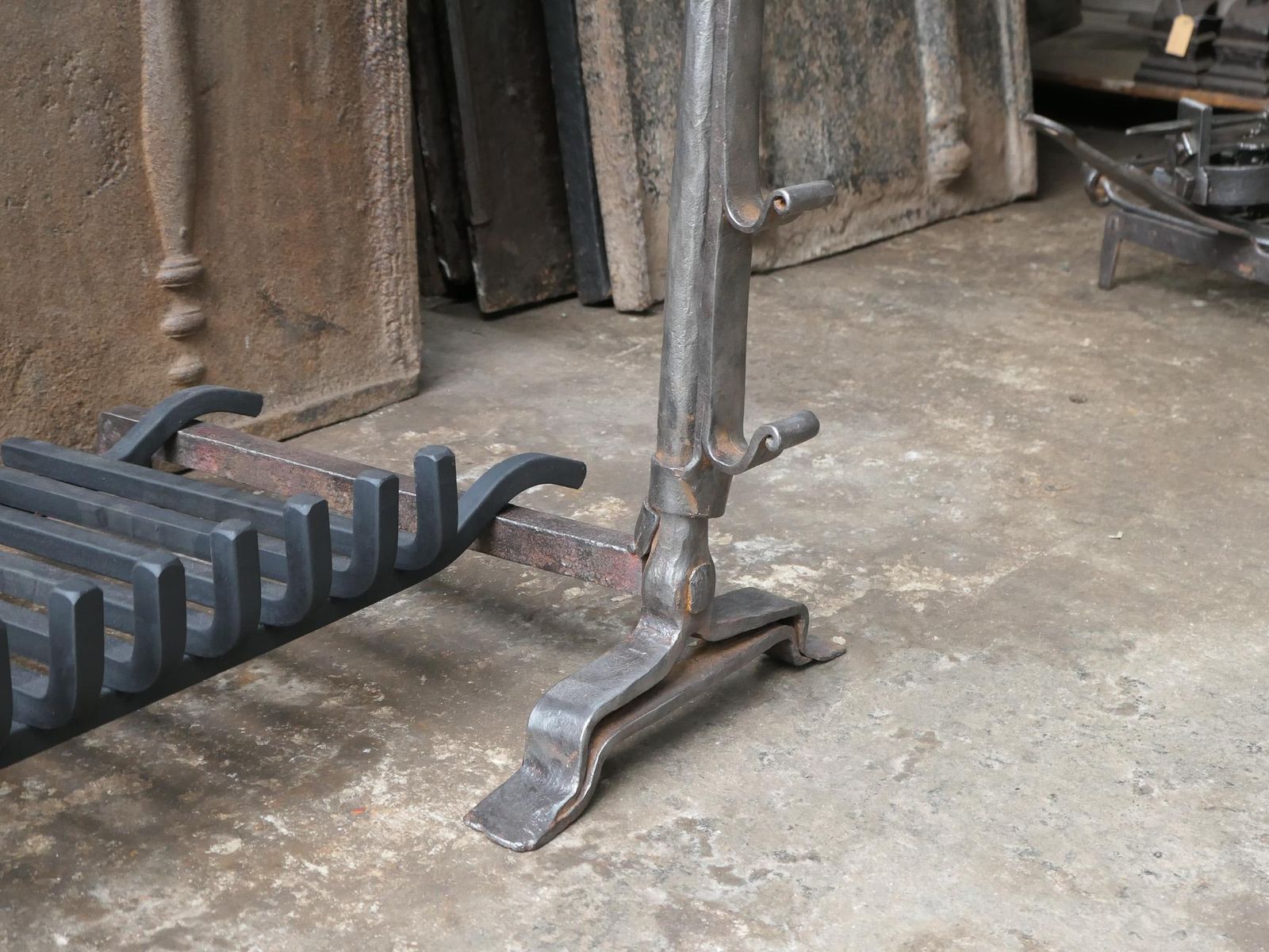 photo for sale Antique French Gothic Fireplace Grate Or Fire Basket, 17th   18th Century