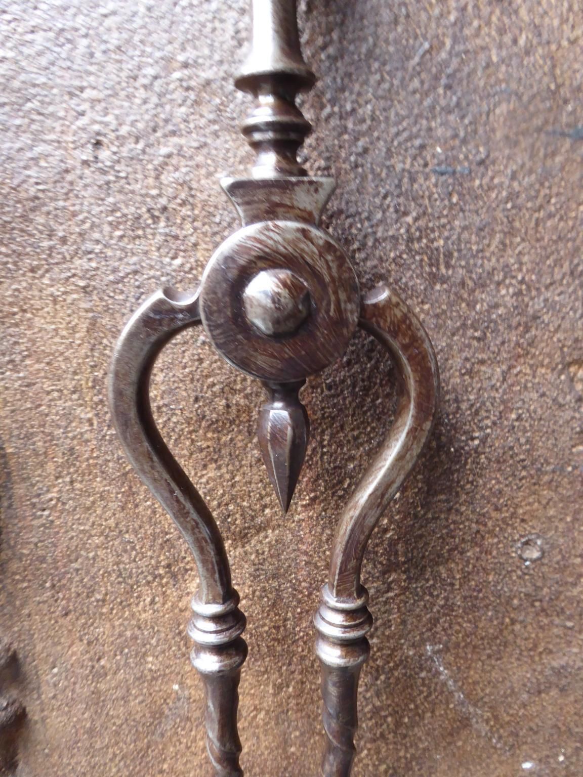 English Georgian Fireplace Tool Set Or Fire Irons, 18th 19th Century photo buy