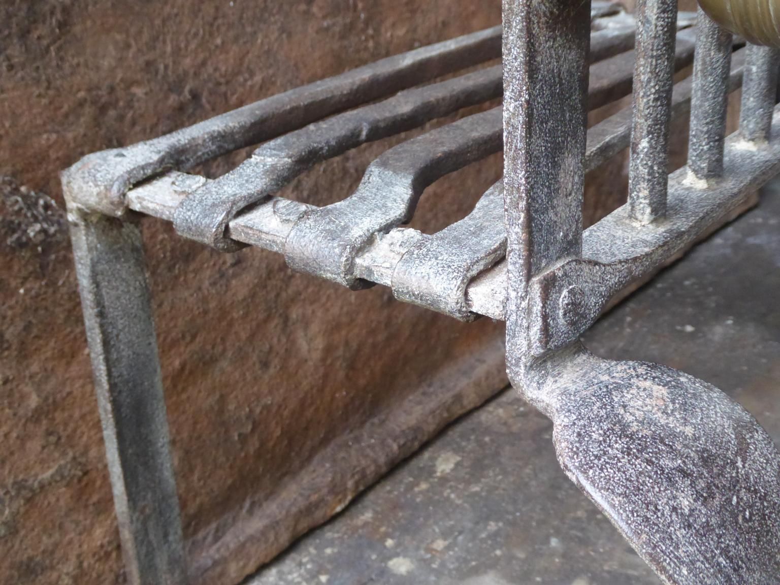 18th 19th Century Belgian Neoclassical Fireplace Grate Or Fire Basket photo vintage