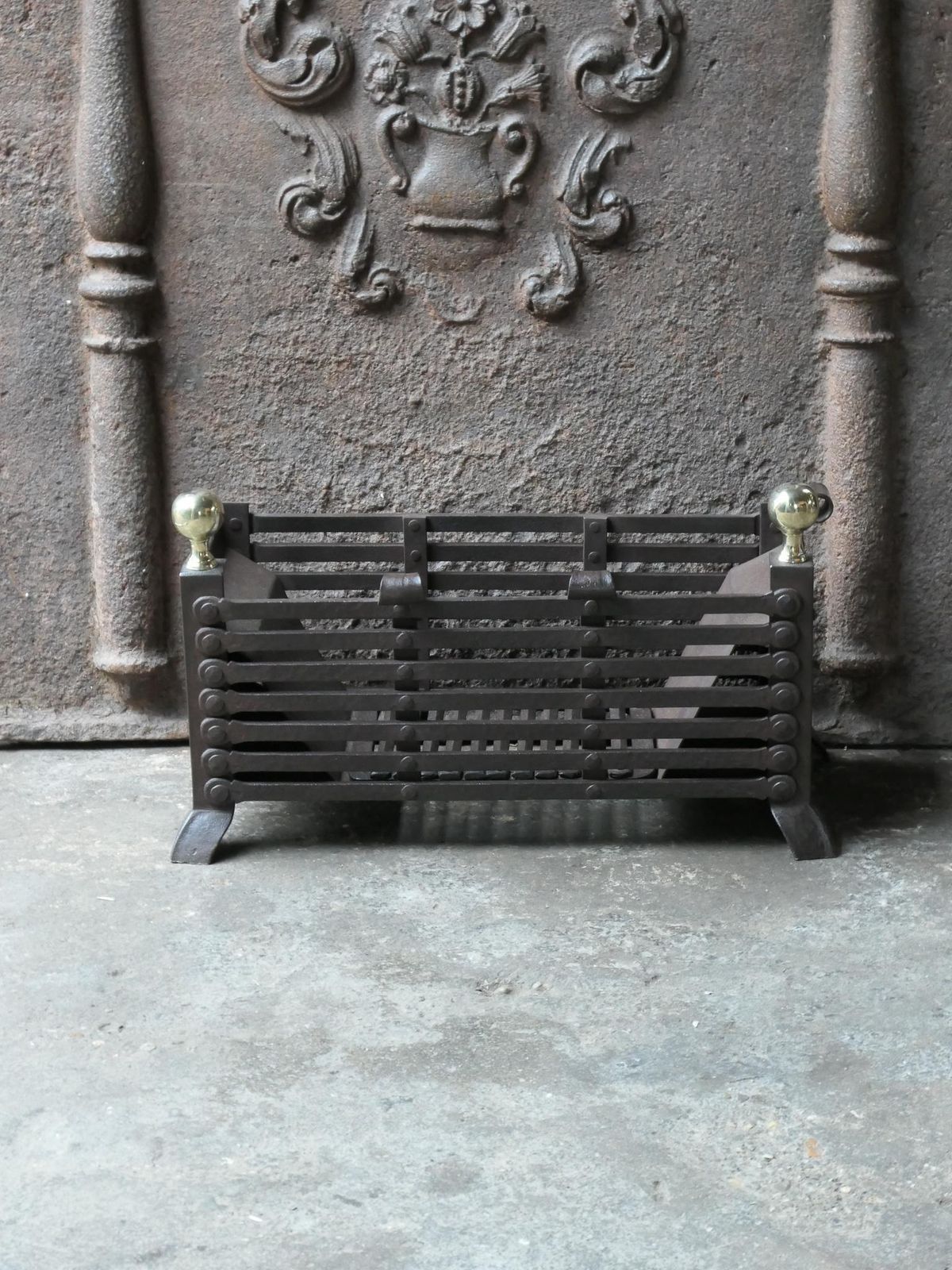 19th Century English Victorian Fireplace Grate Or Fire Basket photo Home Fixtures