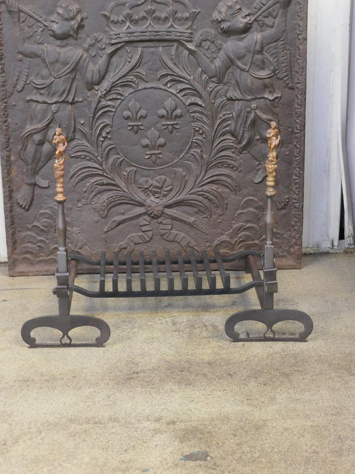photo buy 19th Century French Victorian Fireplace Grate Or Fire Basket