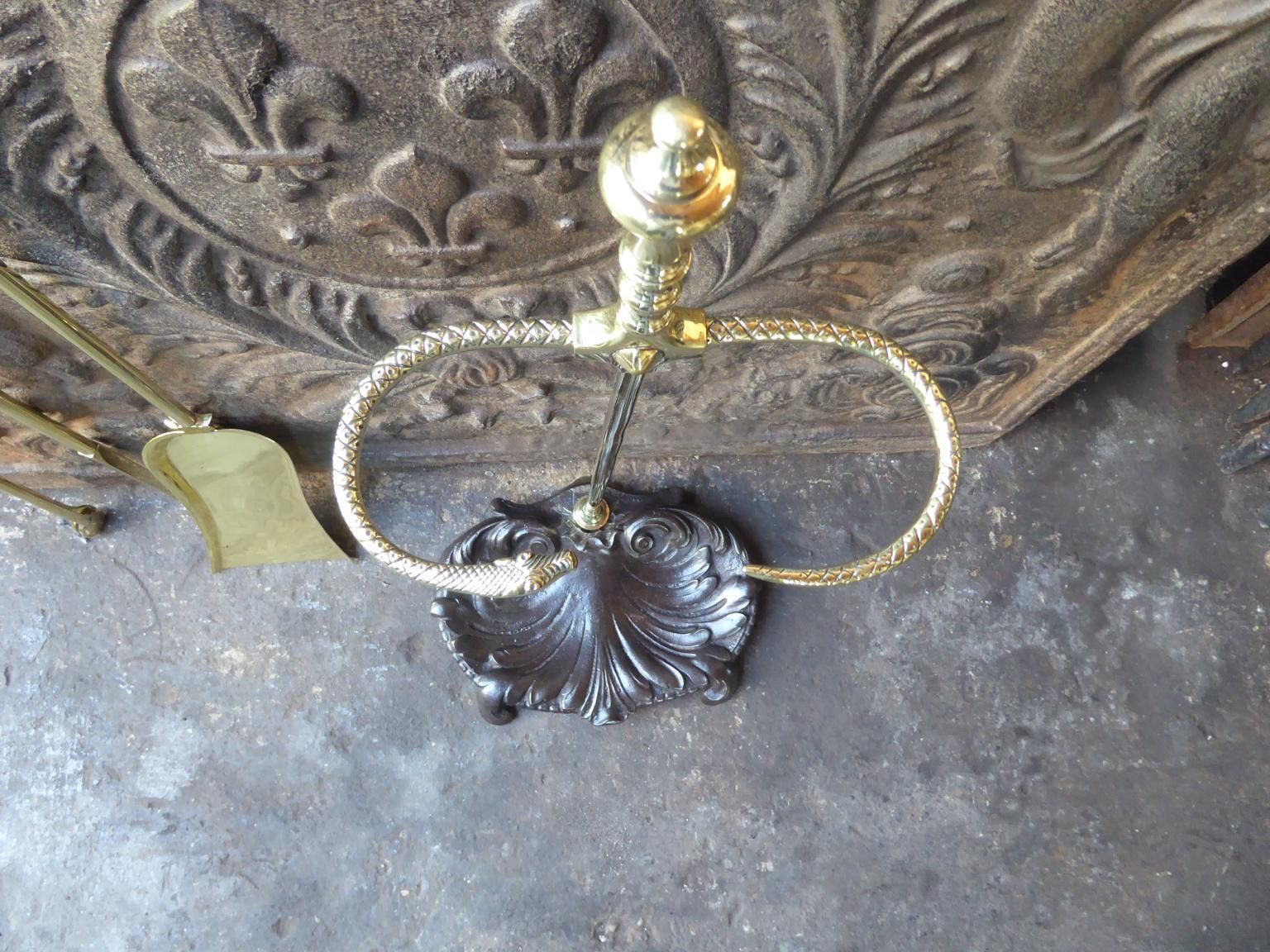 photo buy English Set Of Fireplace Tools, Victorian Companion Set, 19th Century