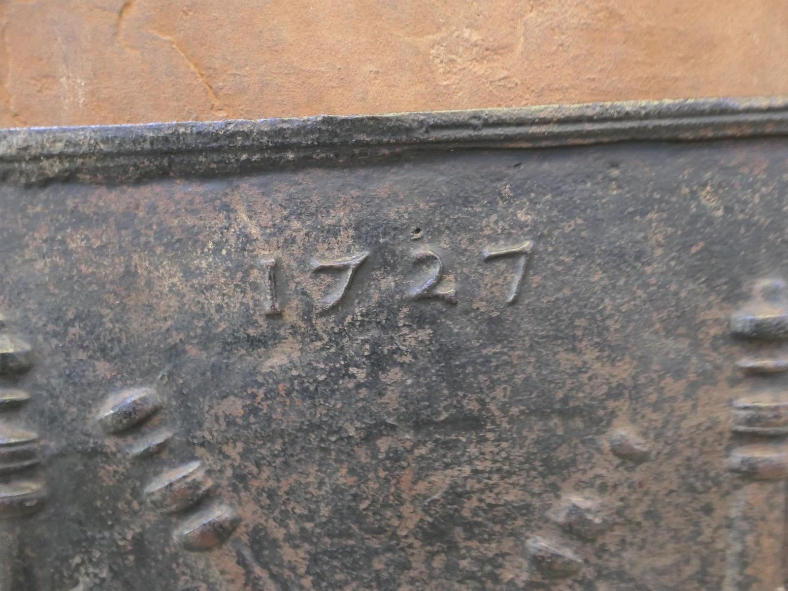 Louis XIV Period 'Pillars With Saint Andrew's Cross' Fireback / Backsplash photo for sale