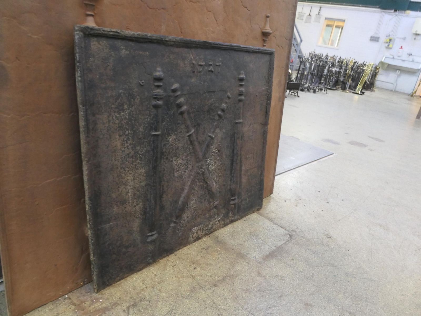 Louis XIV Period 'Pillars With Saint Andrew's Cross' Fireback / Backsplash photo buy