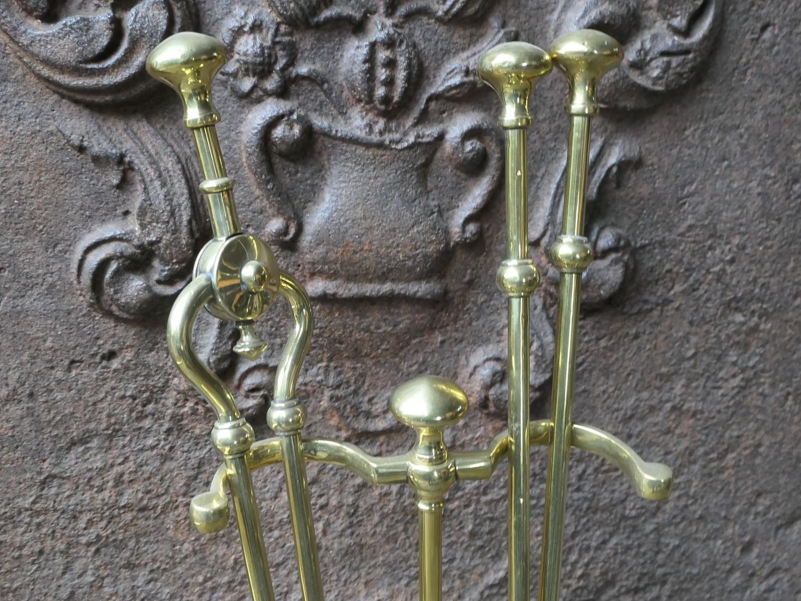 19th C. English Victorian Fireplace Companion Set photo vinterior