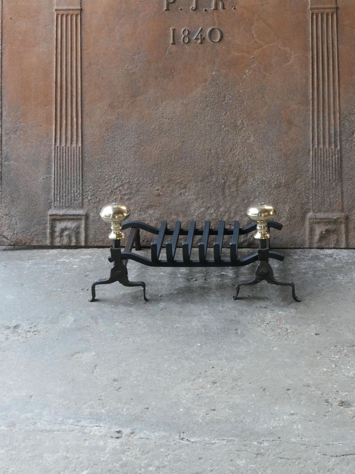 French Louis XV Period Fireplace Grate Or Fire Basket, 18th Century photo Home Fixtures