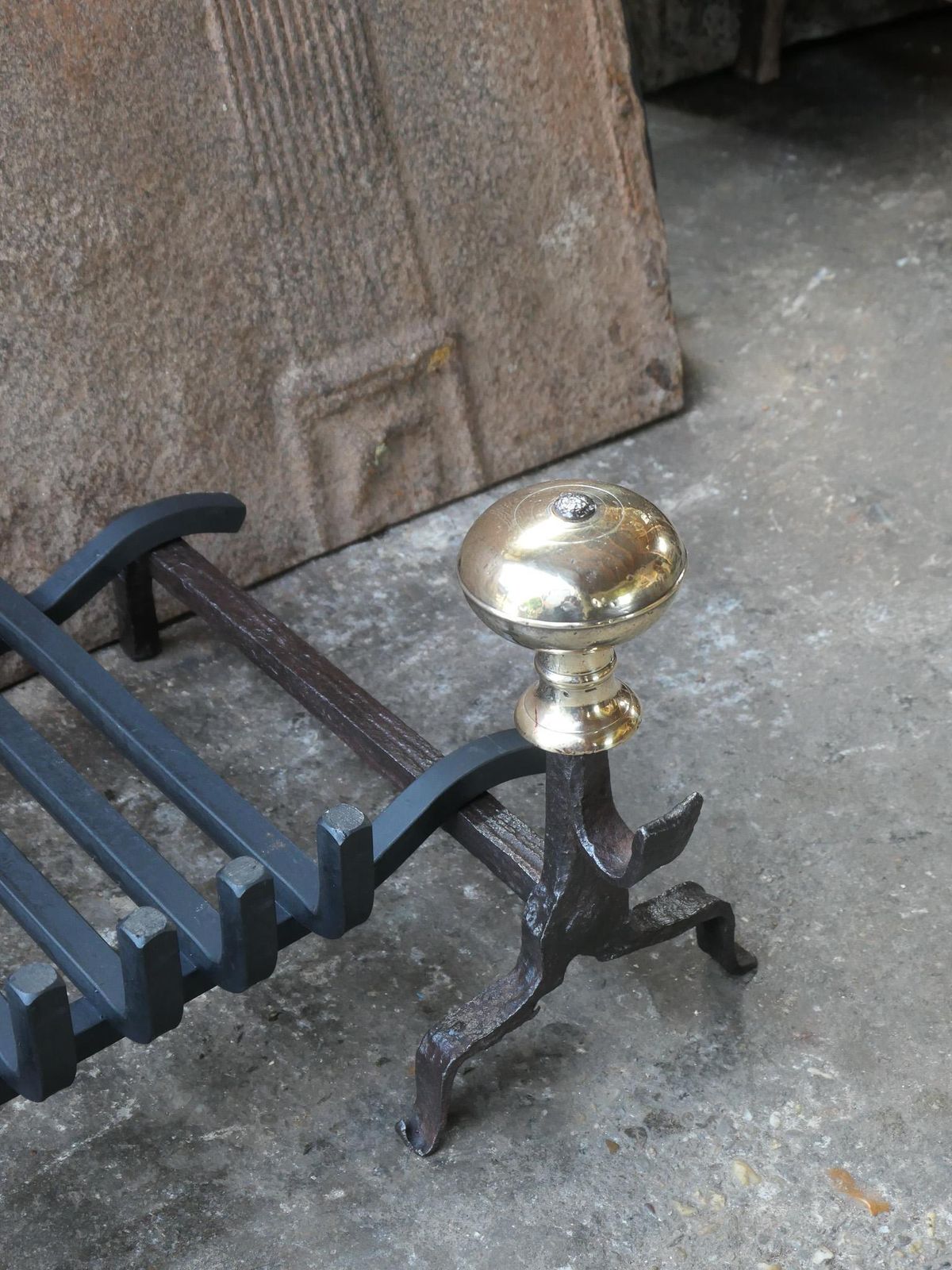 photo for sale French Louis XV Period Fireplace Grate Or Fire Basket, 18th Century