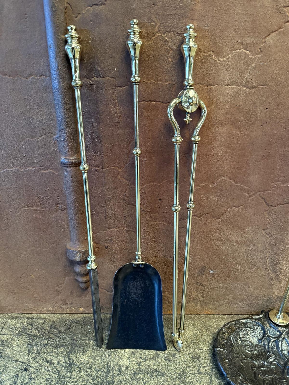 photo for sale English Victorian Fireplace Tools Or Companion Set, 19th Century