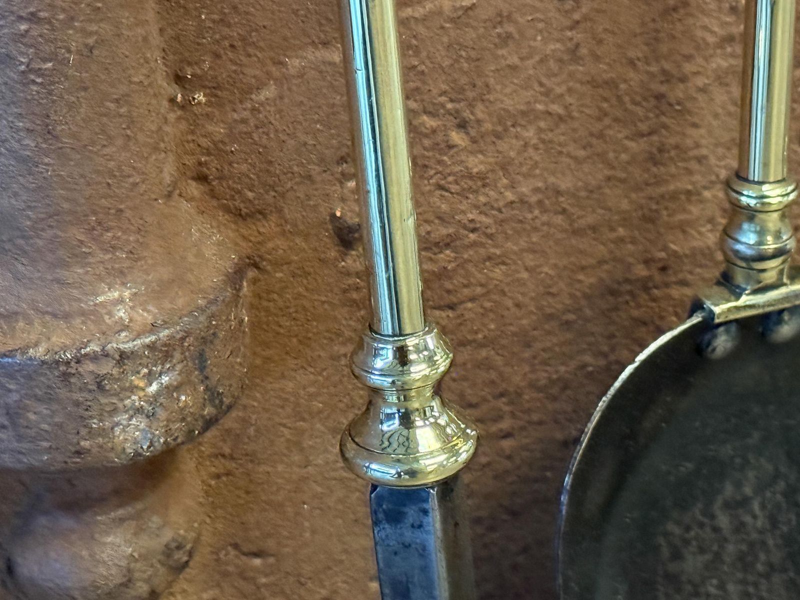 photo vinterior English Victorian Fireplace Tools Or Companion Set, 19th Century