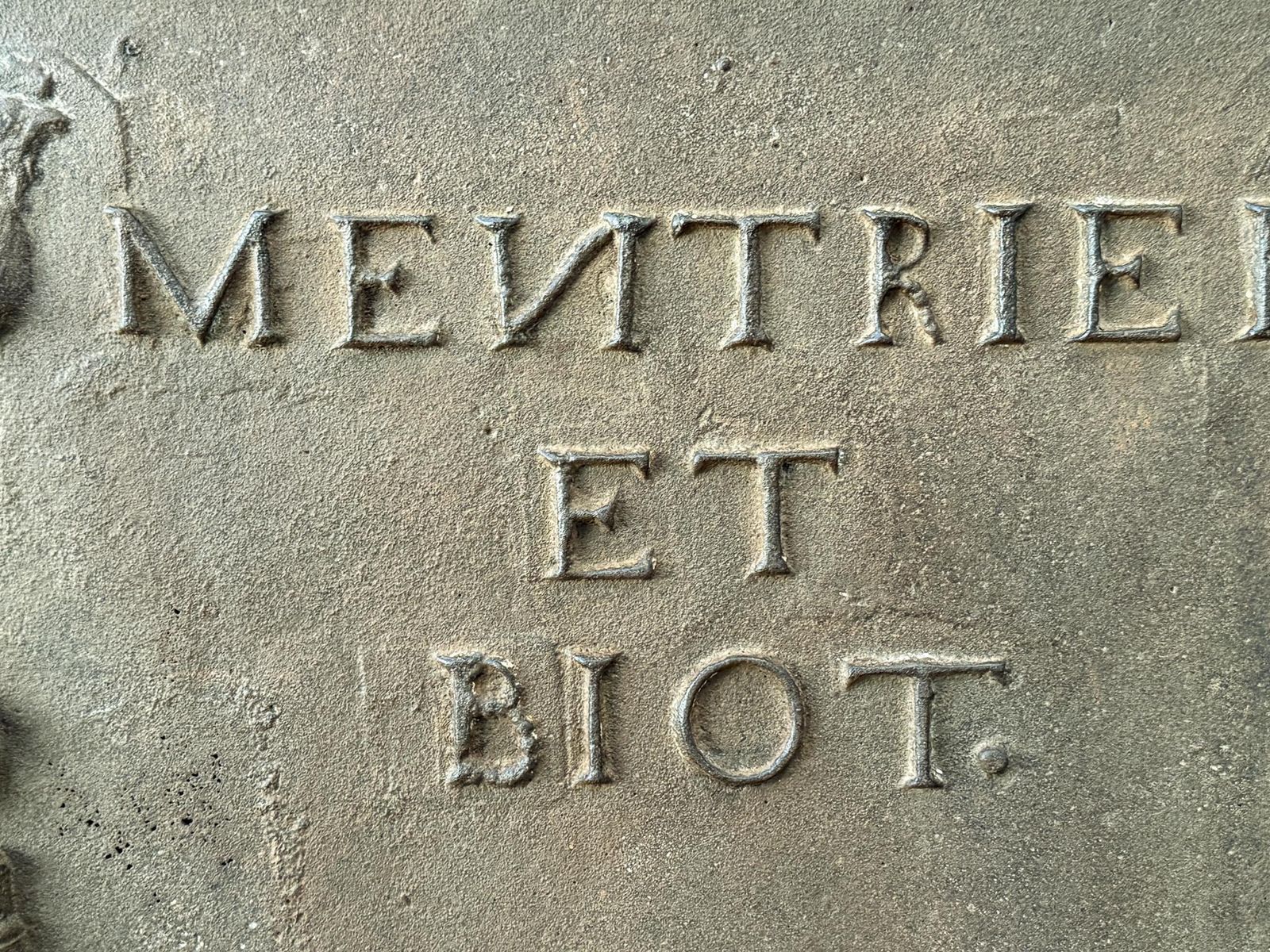 French Louis XIV Period 'Pillars Of Hercules' Fireback / Backsplash, 18th C. photo buy
