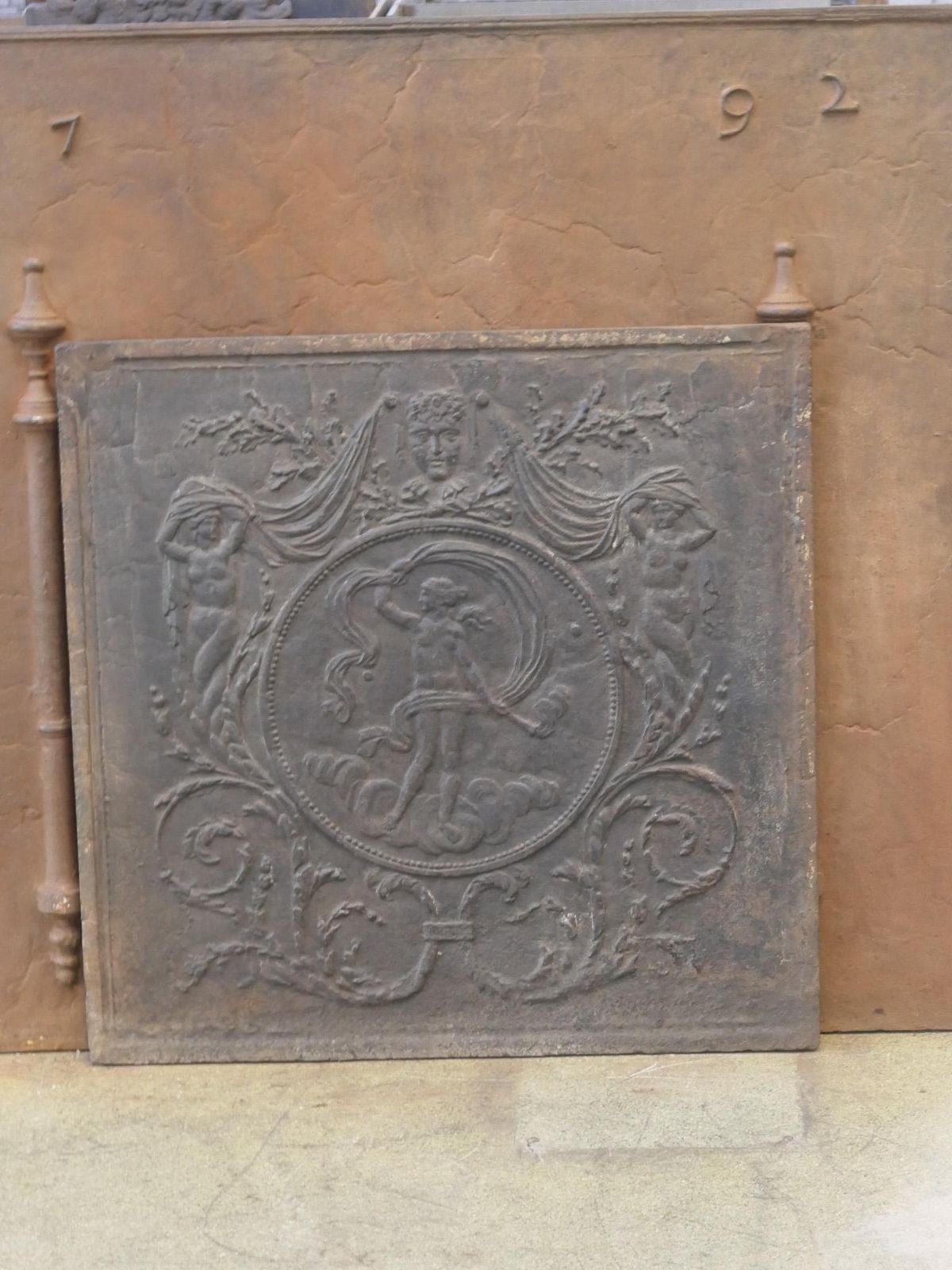 Antique French Fireback / Backsplash With The Goddess Venus, Neoclassical Period photo furniture