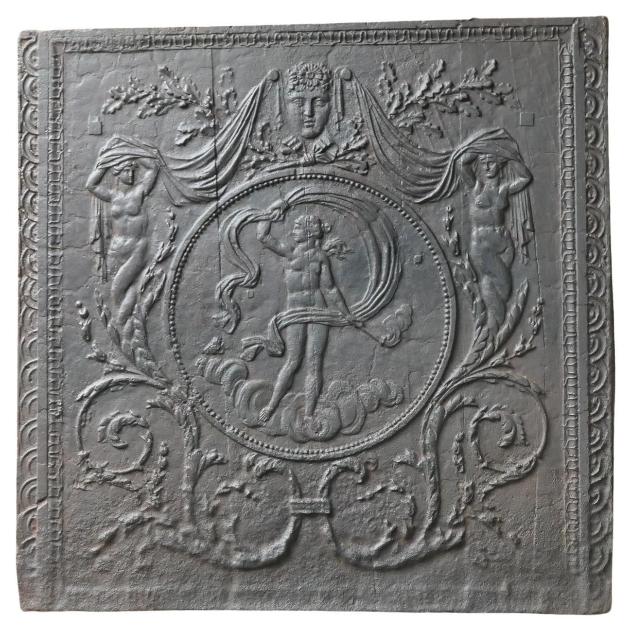 Antique French Fireback / Backsplash With The Goddess Venus, 18th Century