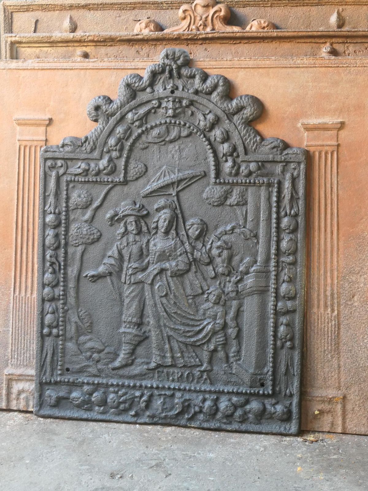 Dutch Louis XIV Style 'Europe' Fireback / Backsplash photo Home Fixtures