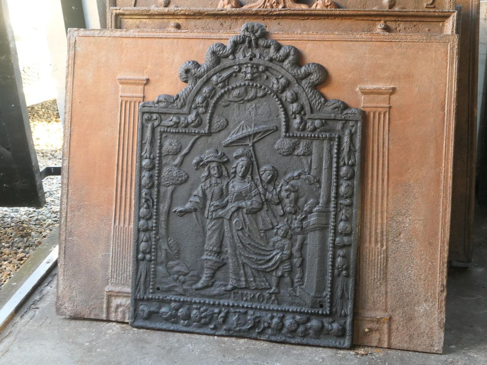 Dutch Louis XIV Style 'Europe' Fireback / Backsplash photo 1088.0