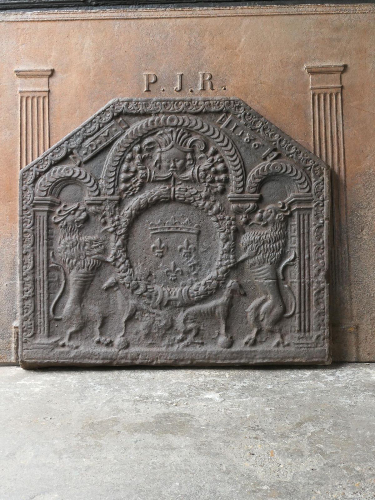 French Louis XIII Style 'Arms Of France' Fireback / Backsplash photo furniture