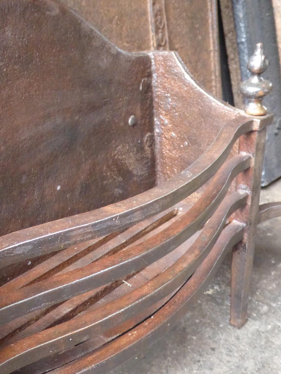 photo buy Large 18th 19th Century French Neoclassical Fire Grate, Fireplace Grate