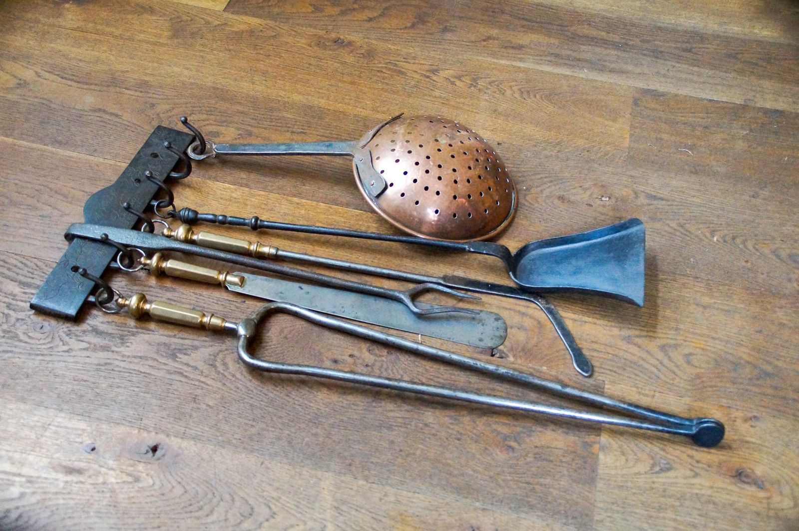 photo buy Antique Dutch Fireplace Tools Or Fire Tools, 19th Century