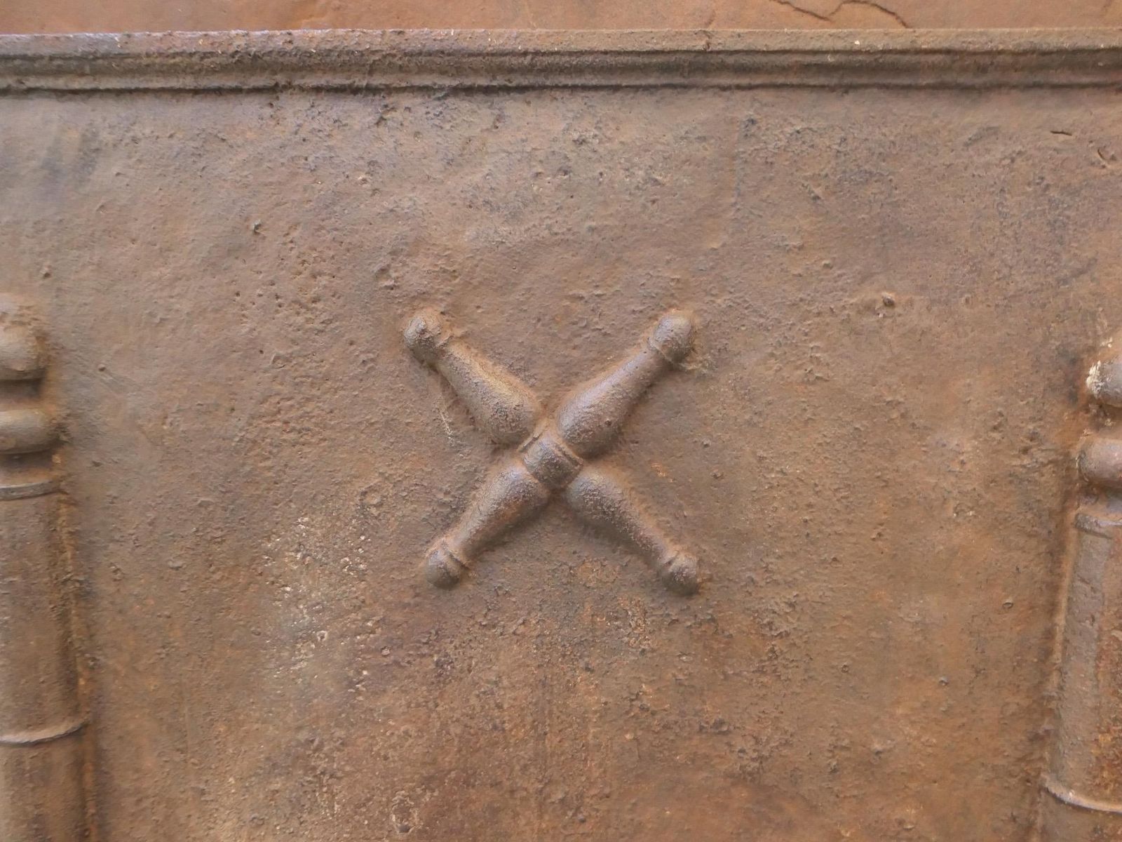 Louis XIV 'Saint Andrew's Cross' Fireback / Backsplash, 17th   18th Century photo vintage