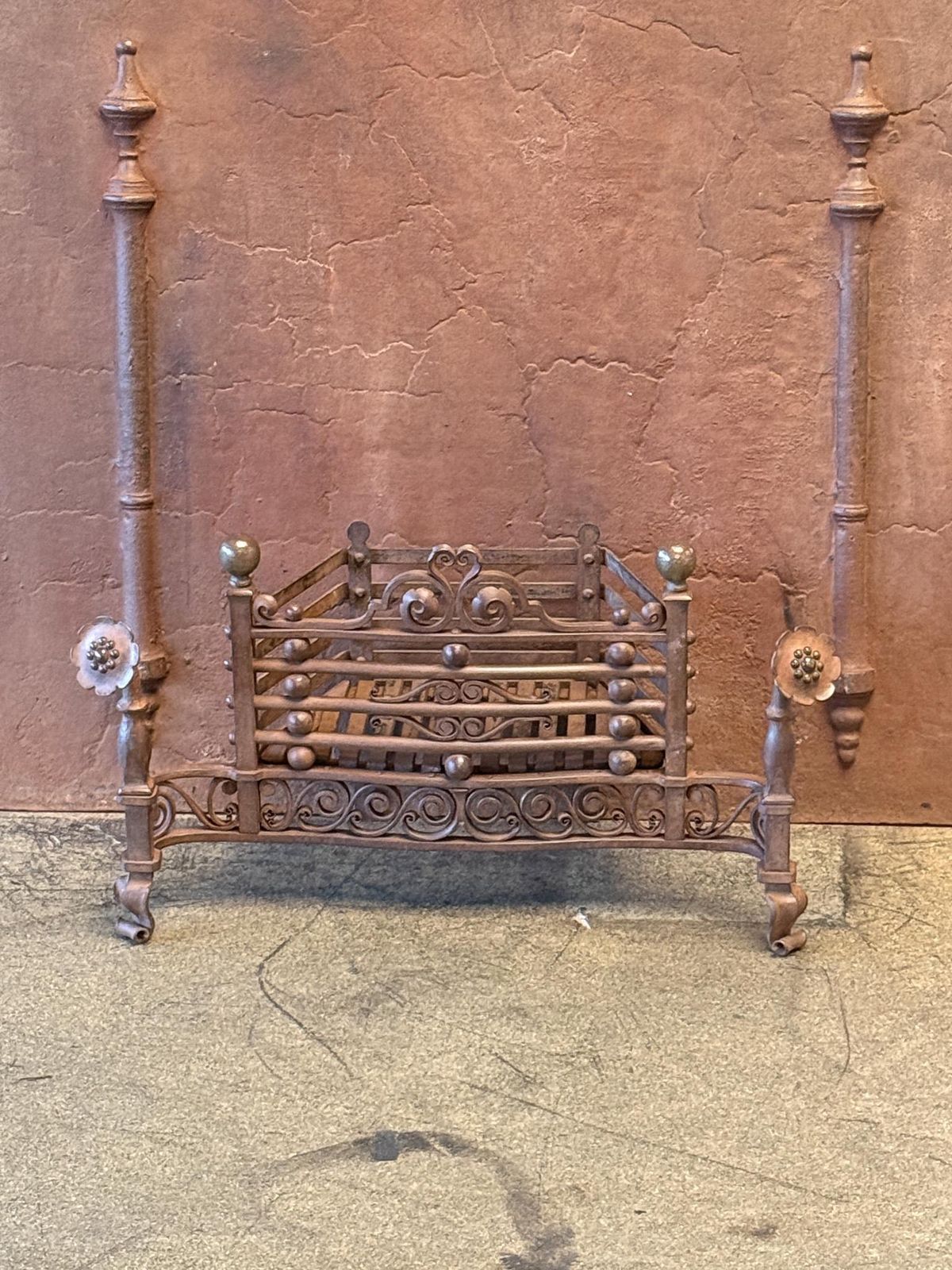 Art Nouveau Period 'Ringlever' Fireplace Log Grate, Early 20th Century photo 2346.0
