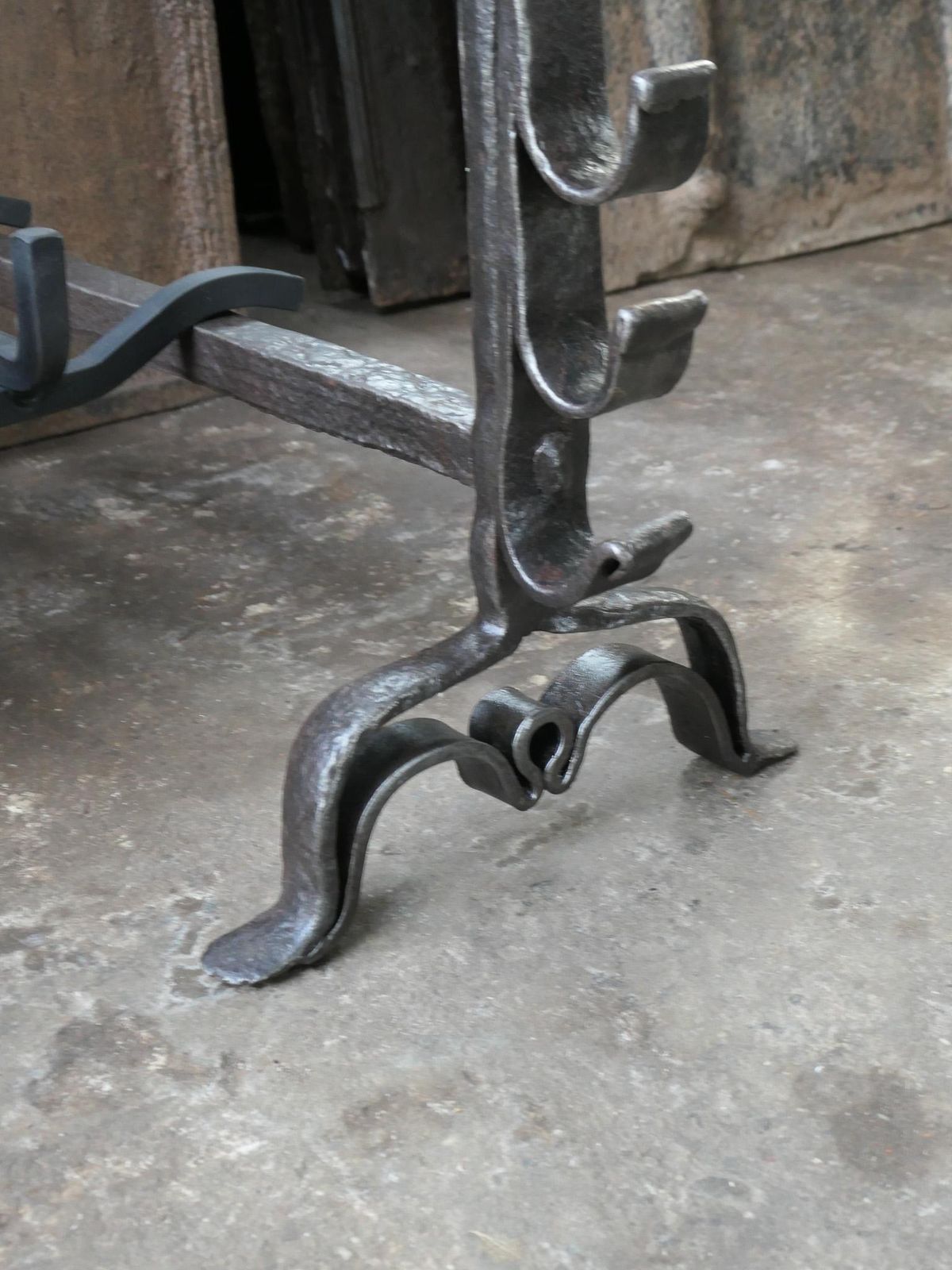 photo buy Beautiful French Gothic Fireplace Grate Or Fire Basket, 17th Century