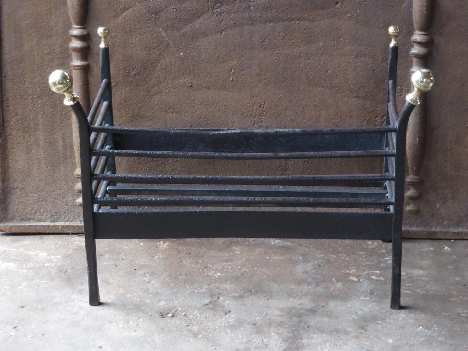 Antique Dutch Victorian Fireplace Grate Or Fire Basket, 19th Century photo for sale