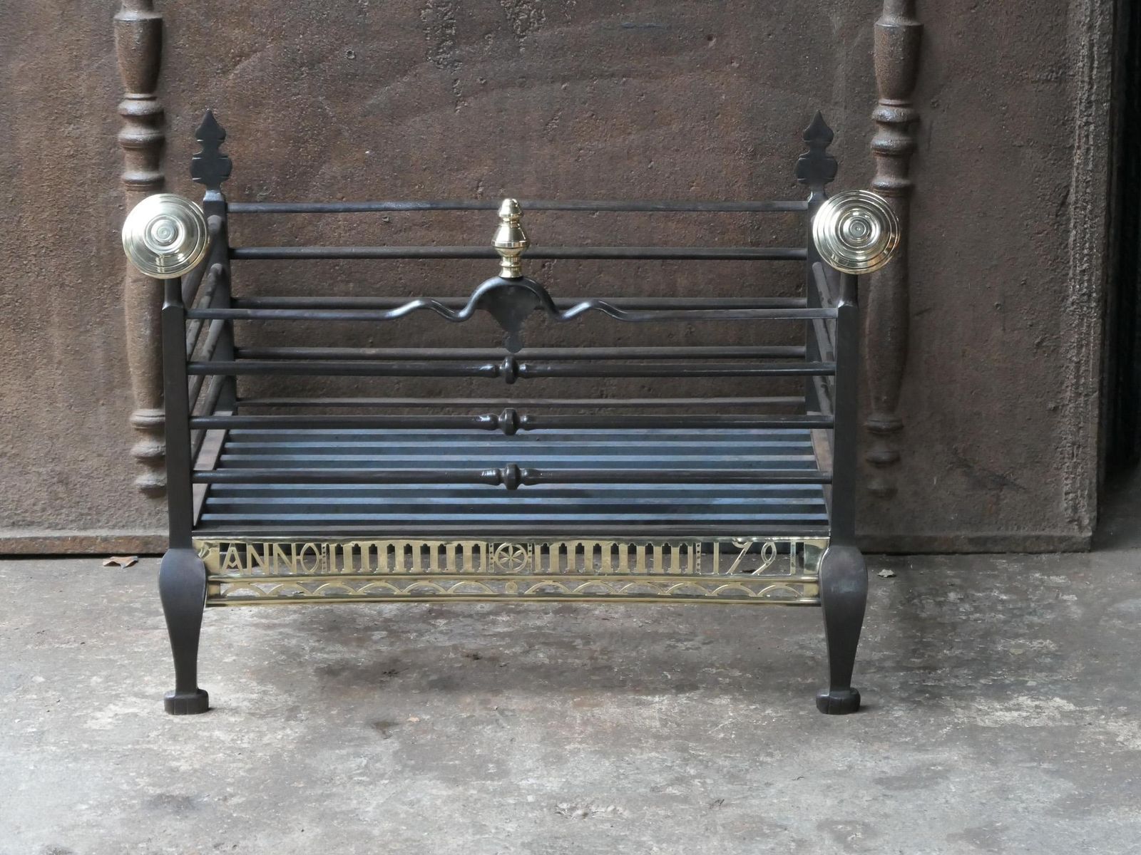 Unique 18th Century Dutch Georgian Fireplace Grate Or Fire Grate photo for sale