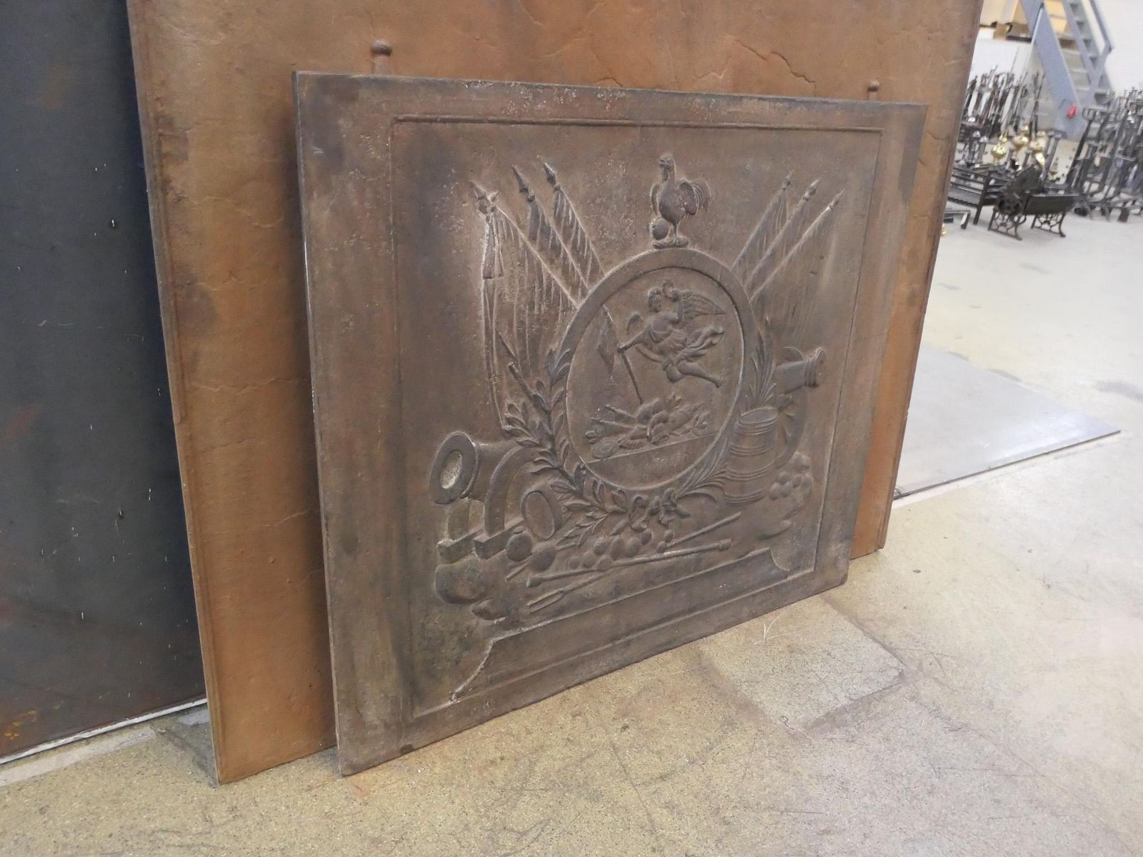 photo for sale 19th Century French Allegory Of France Fireback / Backsplash, Napoleon III