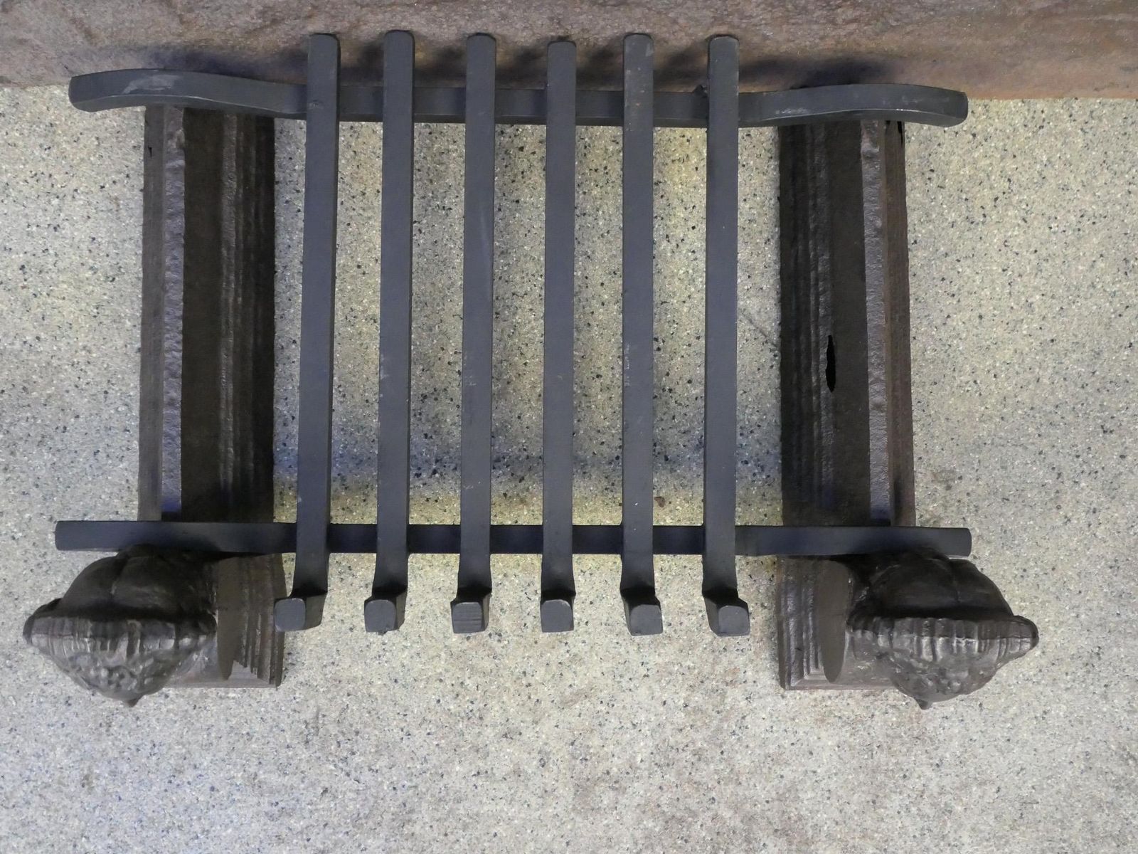 French Napoleon III Period Fireplace Log Grate photo vintage