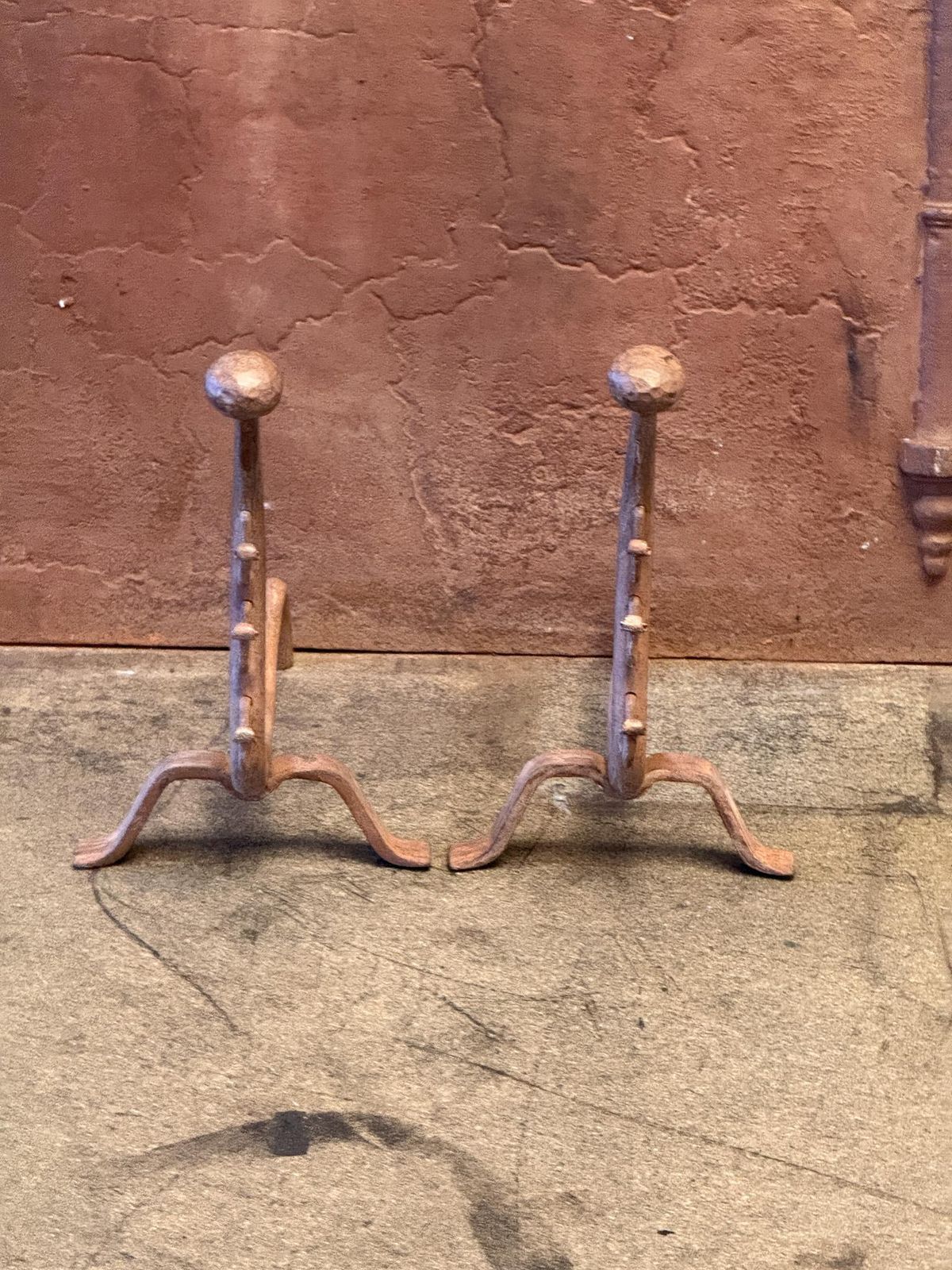 French Napoleon III Style Andirons Or Firedogs, 20th Century photo furniture