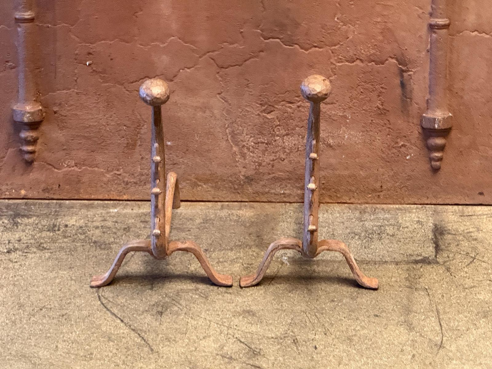 French Napoleon III Style Andirons Or Firedogs, 20th Century photo Home Fixtures