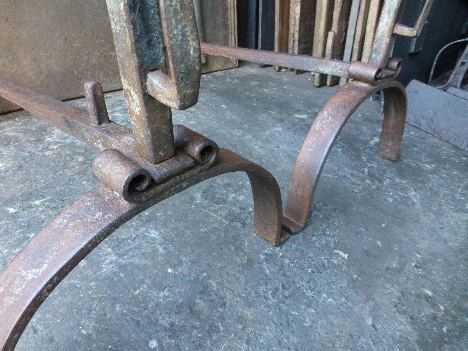 19th Century French Napoleon III Andirons, Firedogs photo vinterior