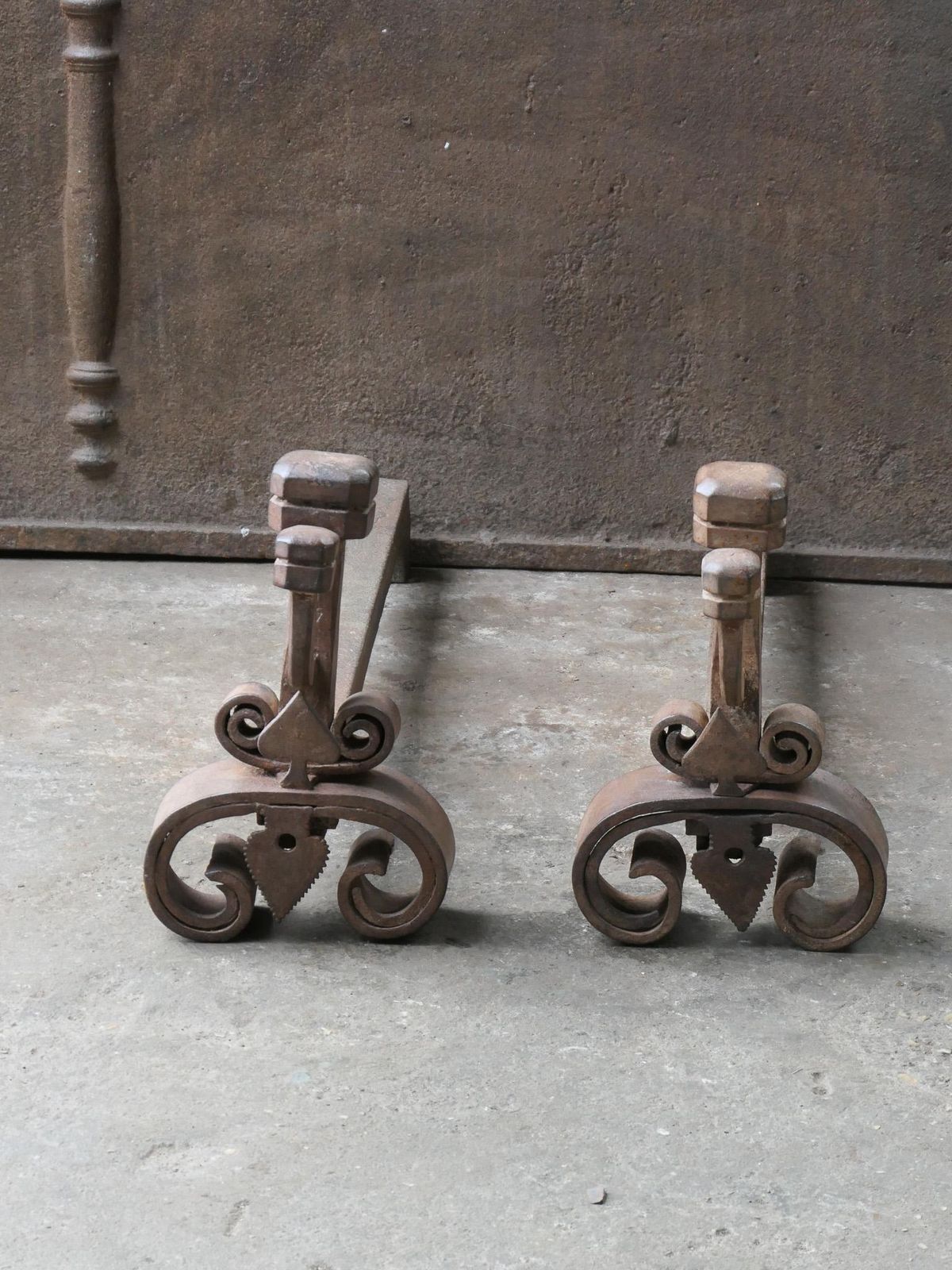 18th Century French Louis XV Period Andirons Or Firedogs photo furniture