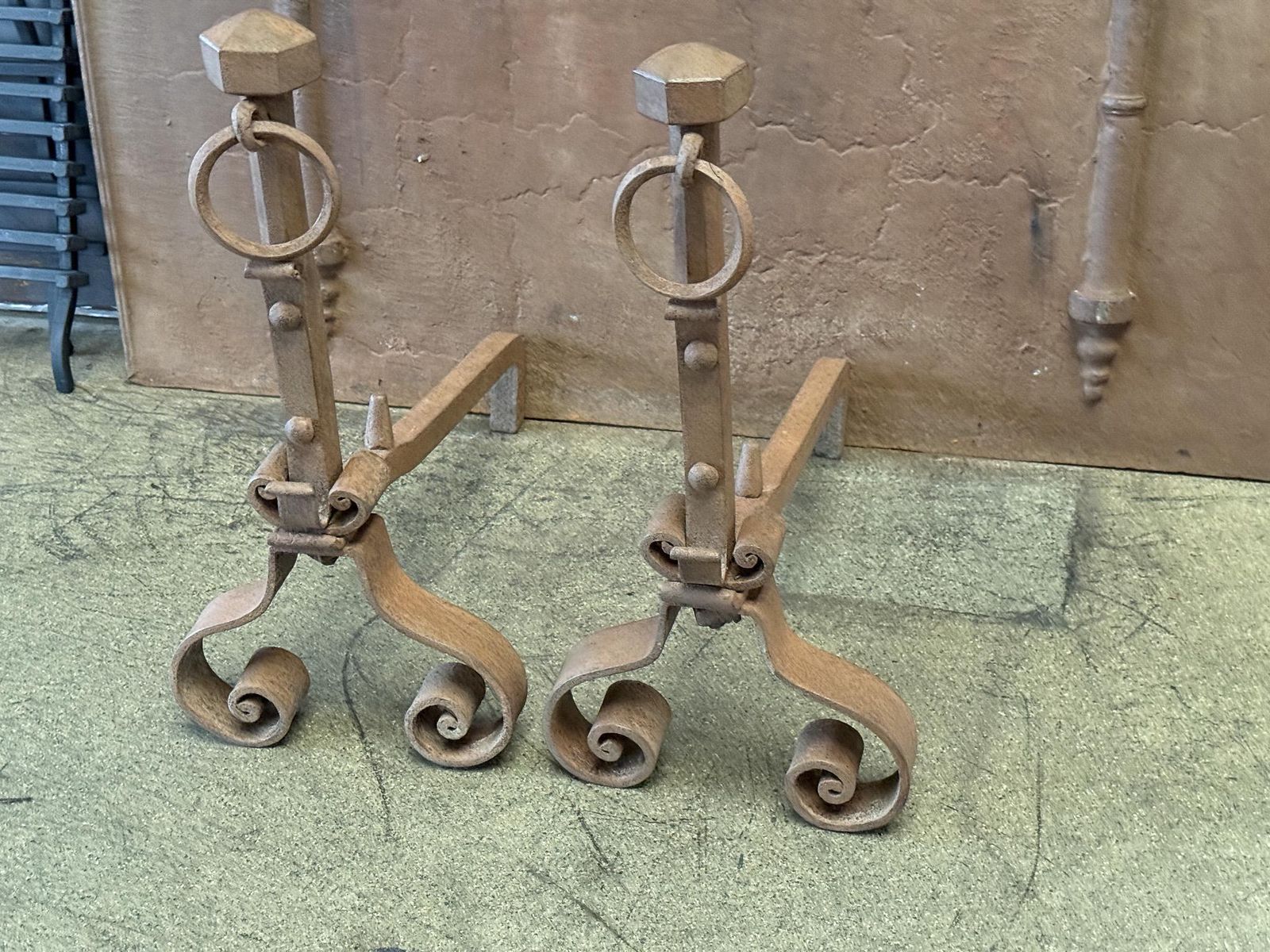 Early 19th Century French Firedogs Or Andirons photo vinterior