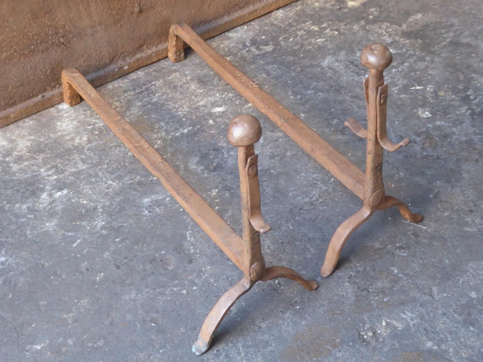 17th 18th Century French Gothic Andirons Or Firedogs photo 294.0