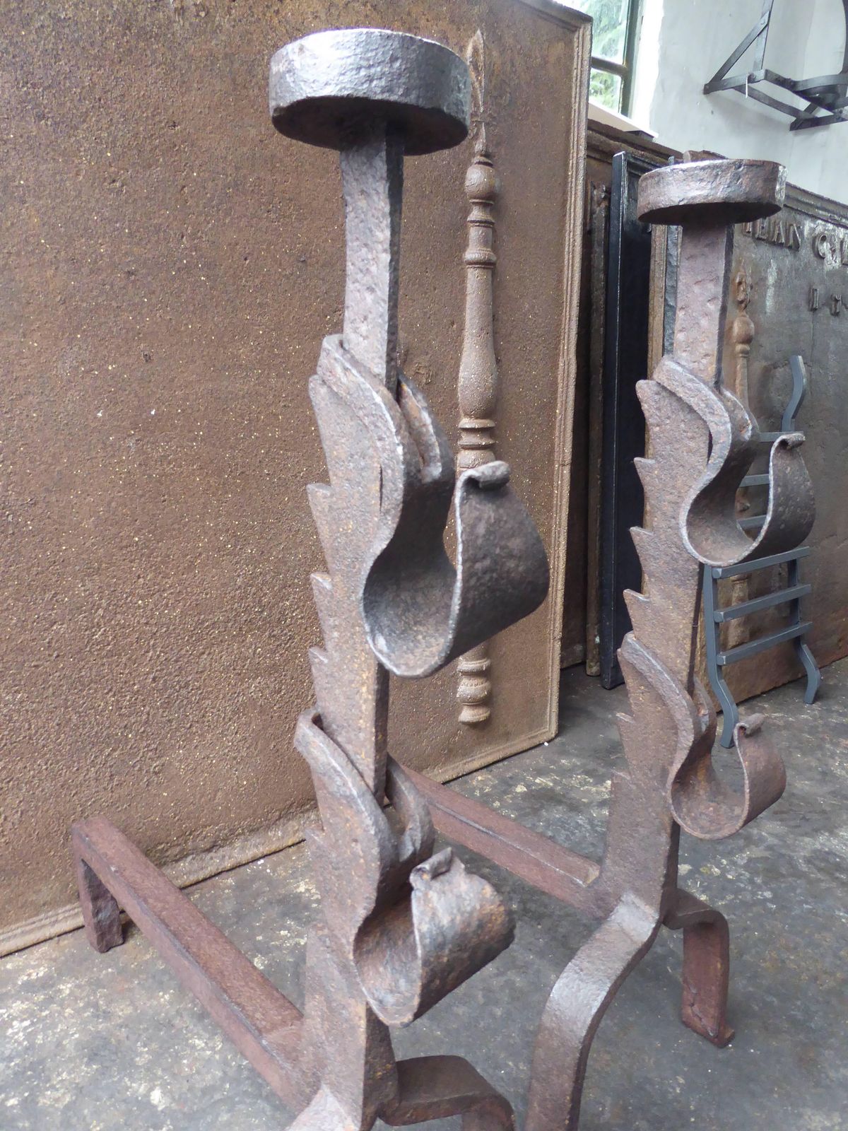 18th Century French Louis XV Andirons Or Firedogs photo 405.0