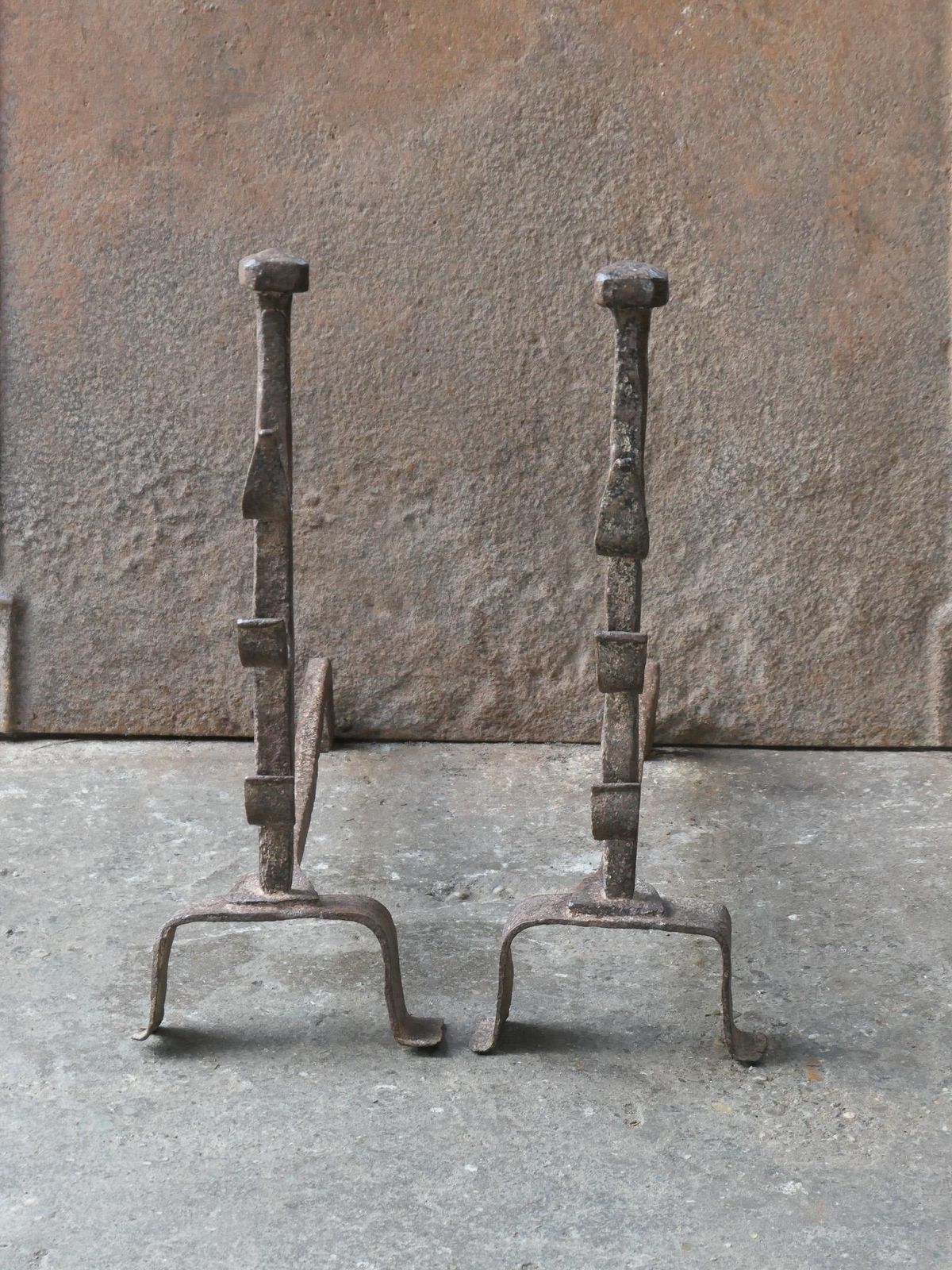18th 19th Century French Neoclassical Period Andirons Or Firedogs photo for sale