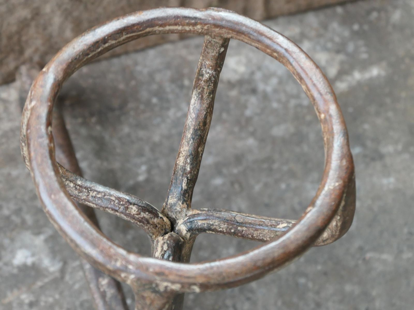 photo for sale 18th Century French Fire Andirons, Gothic Style