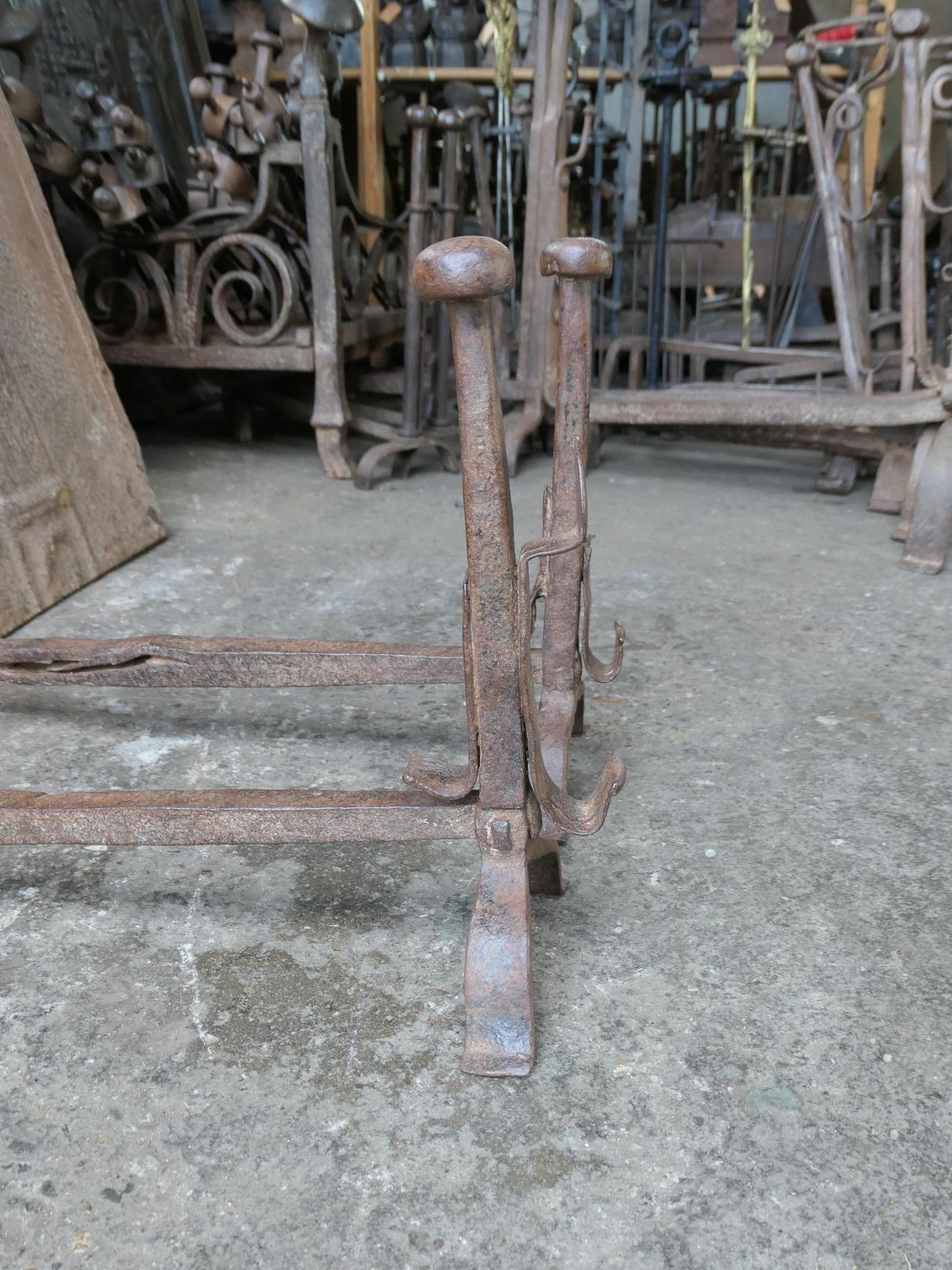 photo vinterior French Louis XV Period Fire Andirons, 18th Century