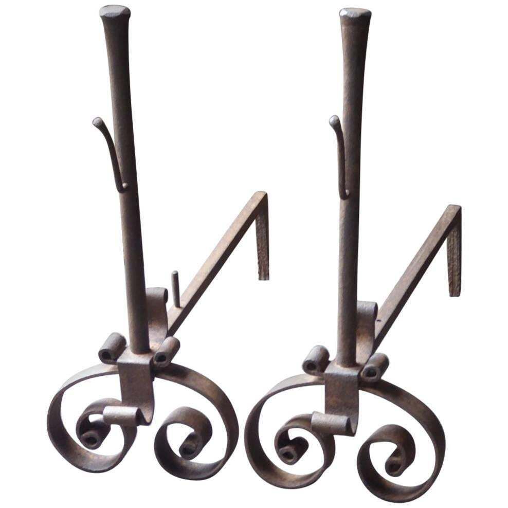 19th Century, French Firedogs Or Andirons
