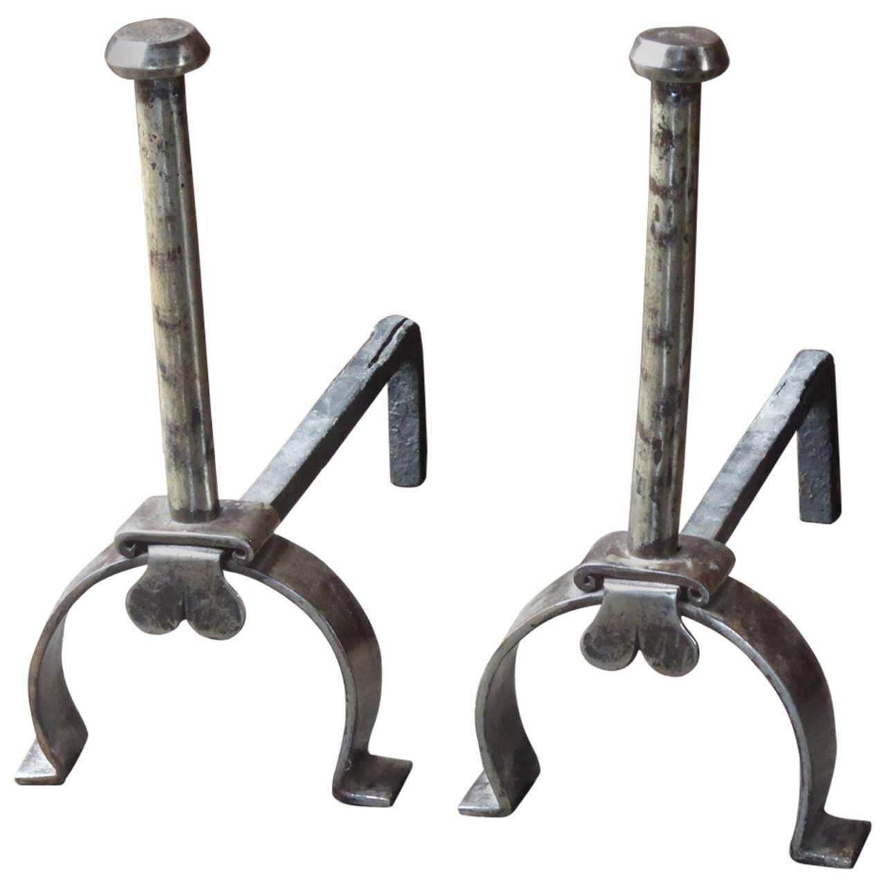 19th Century French Andirons Or Firedogs