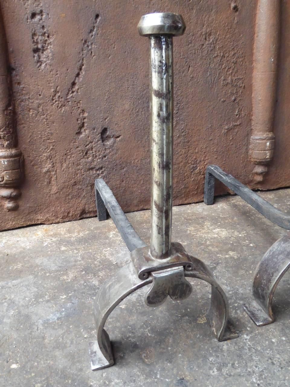 19th Century French Andirons Or Firedogs photo Home Fixtures