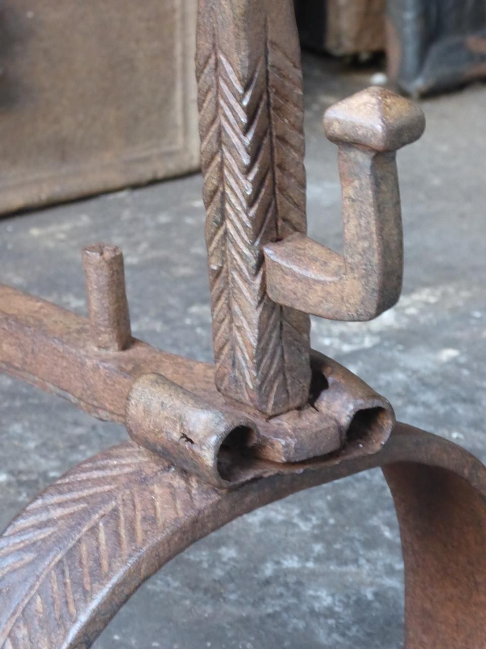 18th Century French Louis XV Andirons Or Firedogs photo Home Fixtures