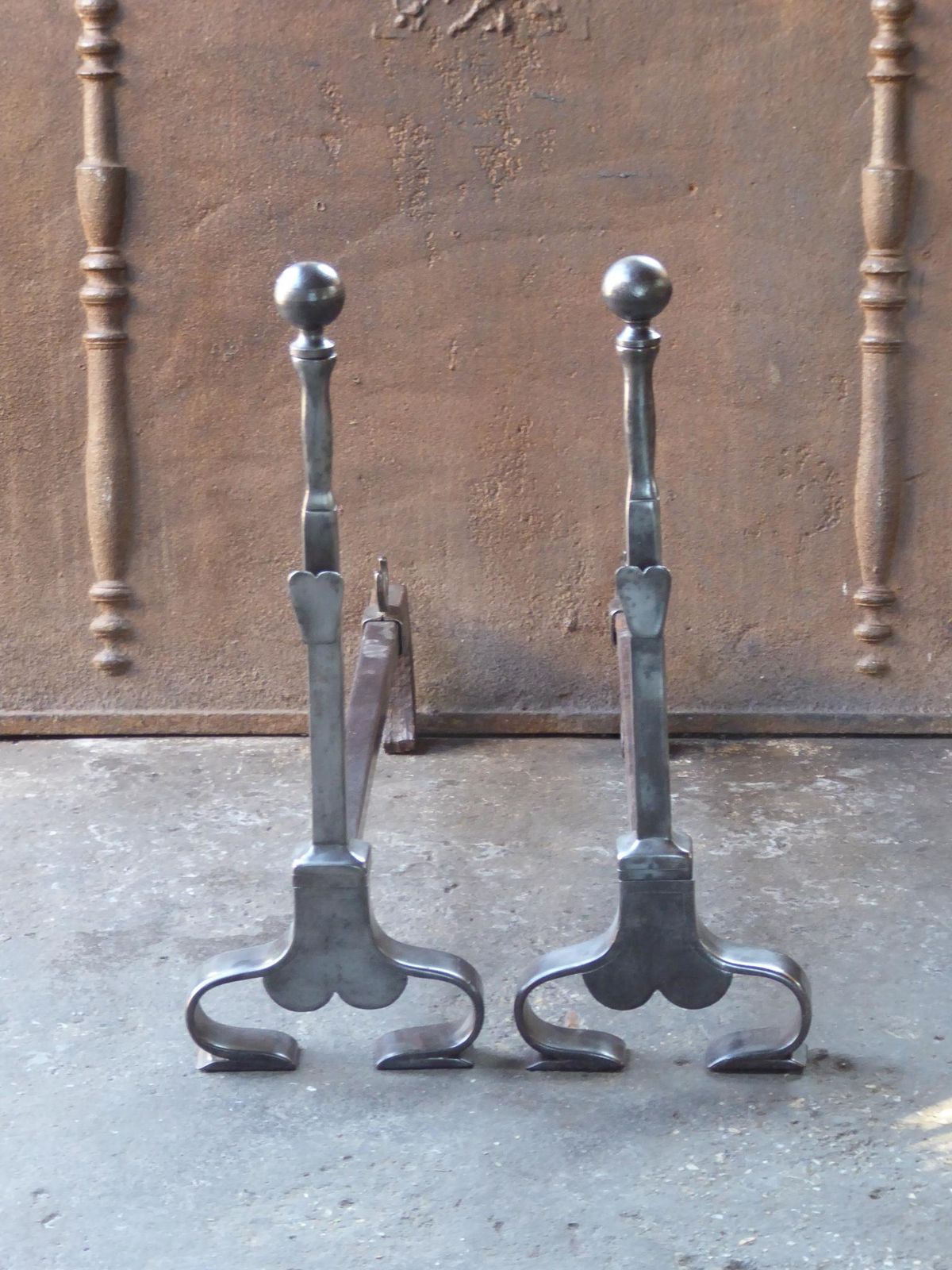 French Art Nouveau Firedogs Or Andirons photo for sale
