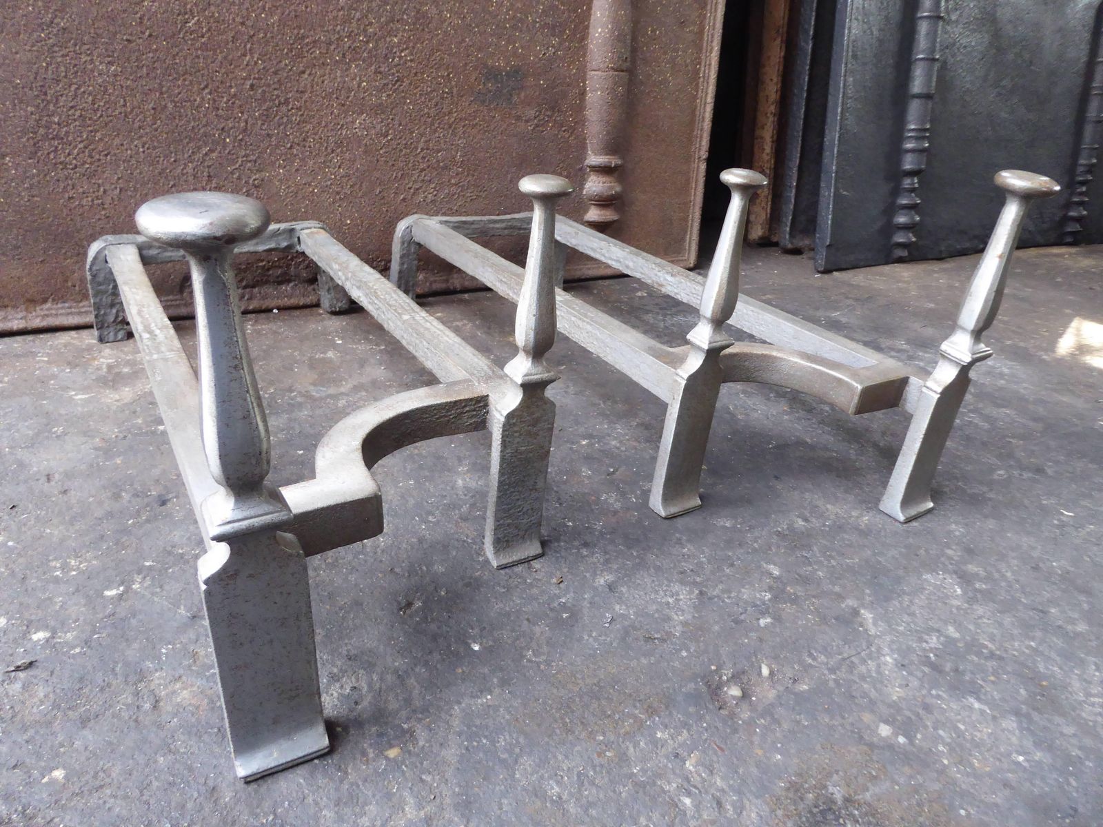 18th Century French Louis XV Andirons Or Firedogs photo Home Fixtures