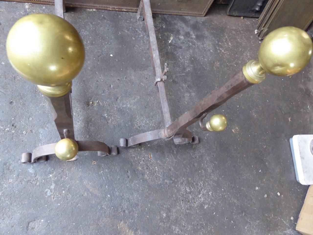 photo furniture 19th Century French Napoleon III Firedogs Or Andirons